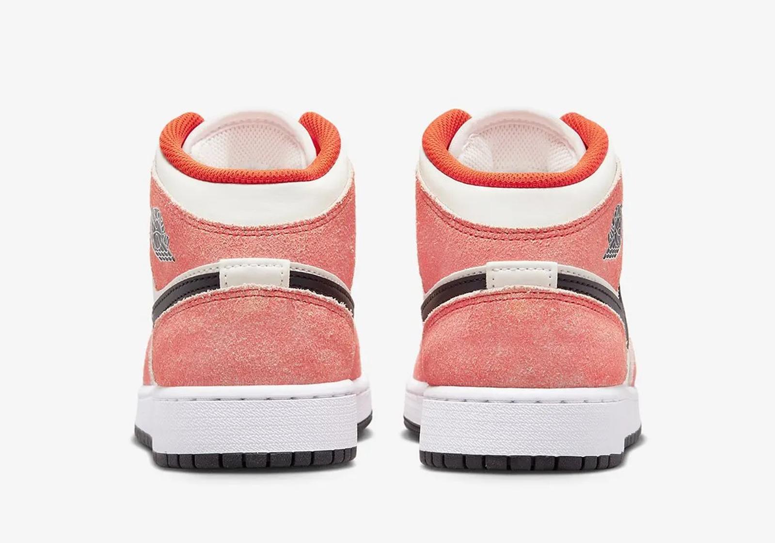 Air Jordan 1 Mid GS Orange Suede