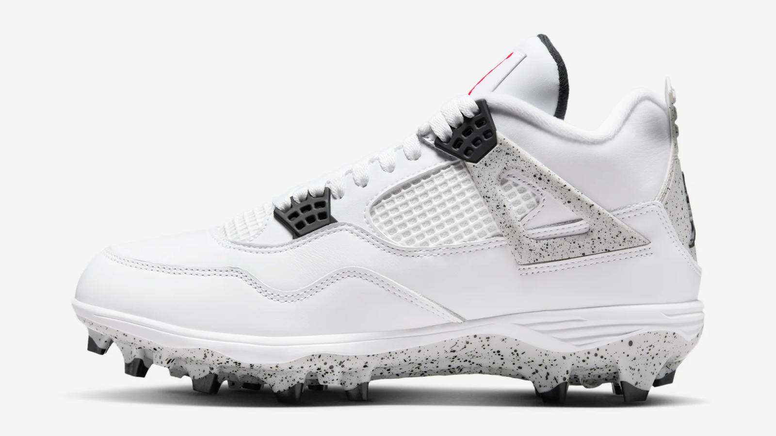 Air Jordan 4 Retro Football Cleat “White Cement”