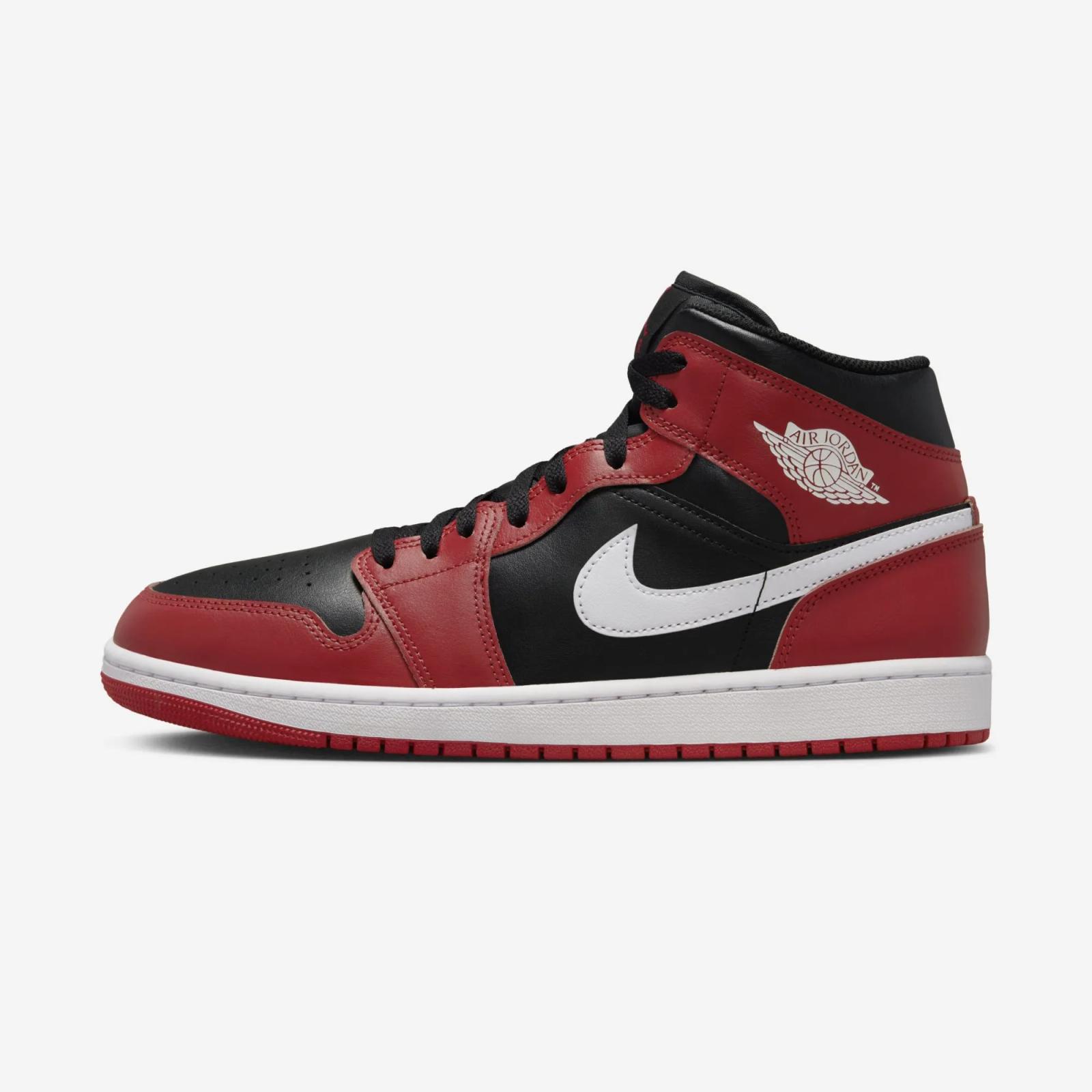Air Jordan 1 Mid āBlack / White / Gym Redā