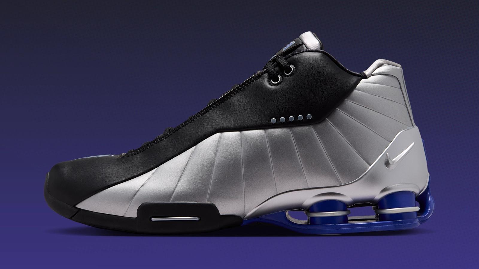 Nike Shox BB4 "Black / Silver / Lapis" returns August 28th, 2026