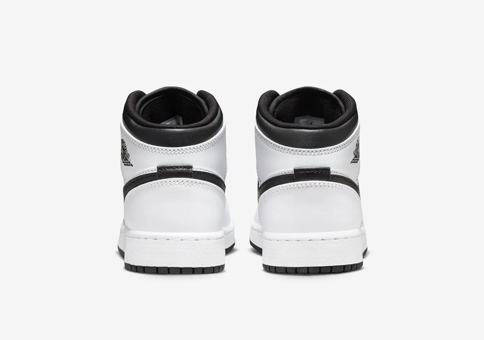 Air Jordan 1 Mid GS White Black