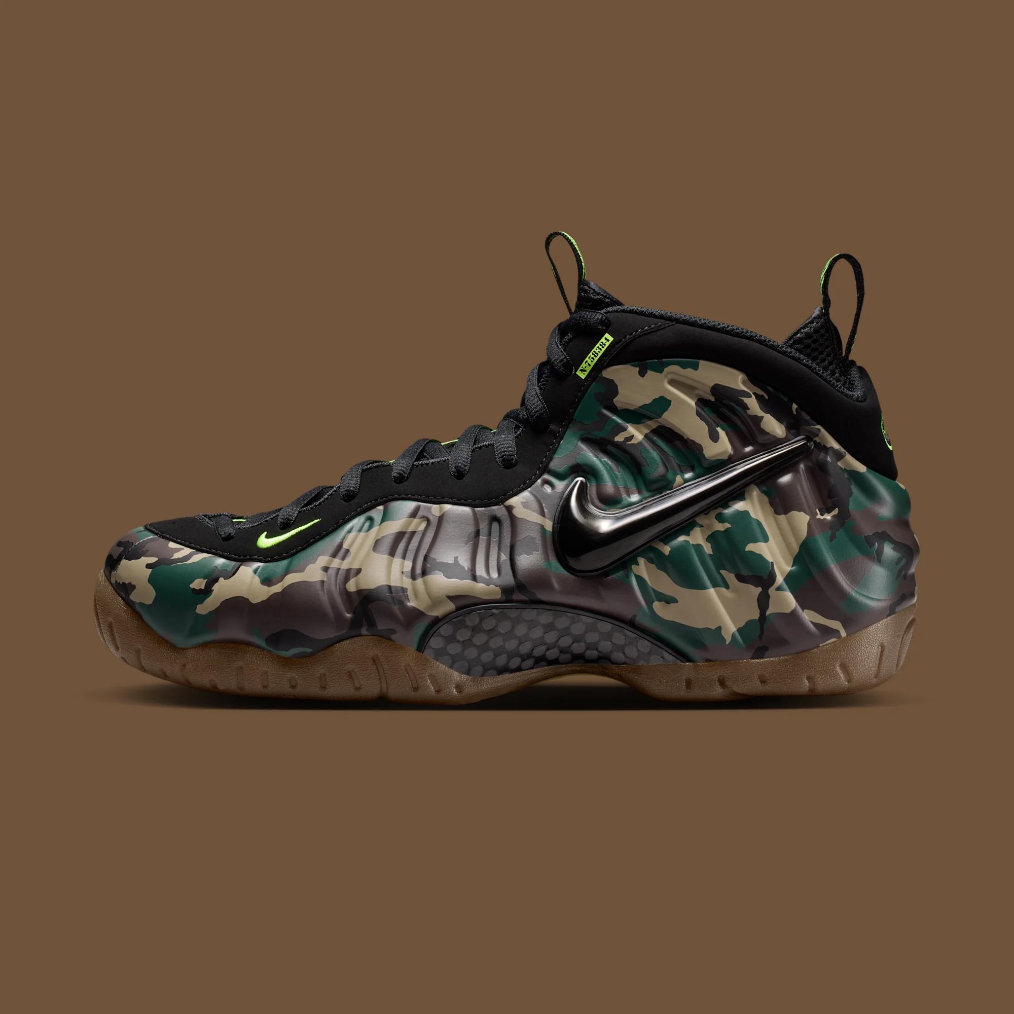 Nike Air Foamposite Pro Premium "Green Camo" returns August 21st, 2026