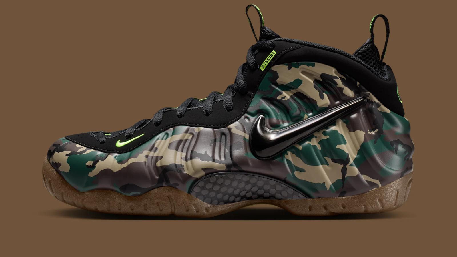 Nike Air Foamposite Pro Premium "Green Camo" returns August 21st, 2026