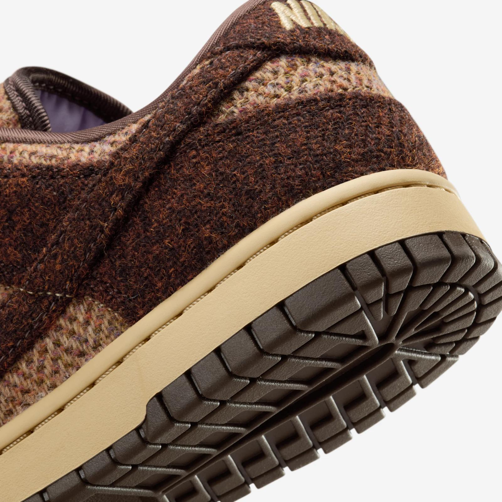 Harris Tweed x Nike Dunk Low QS Baroque Brown Violet Mist IO0052-200 Release Date 2025