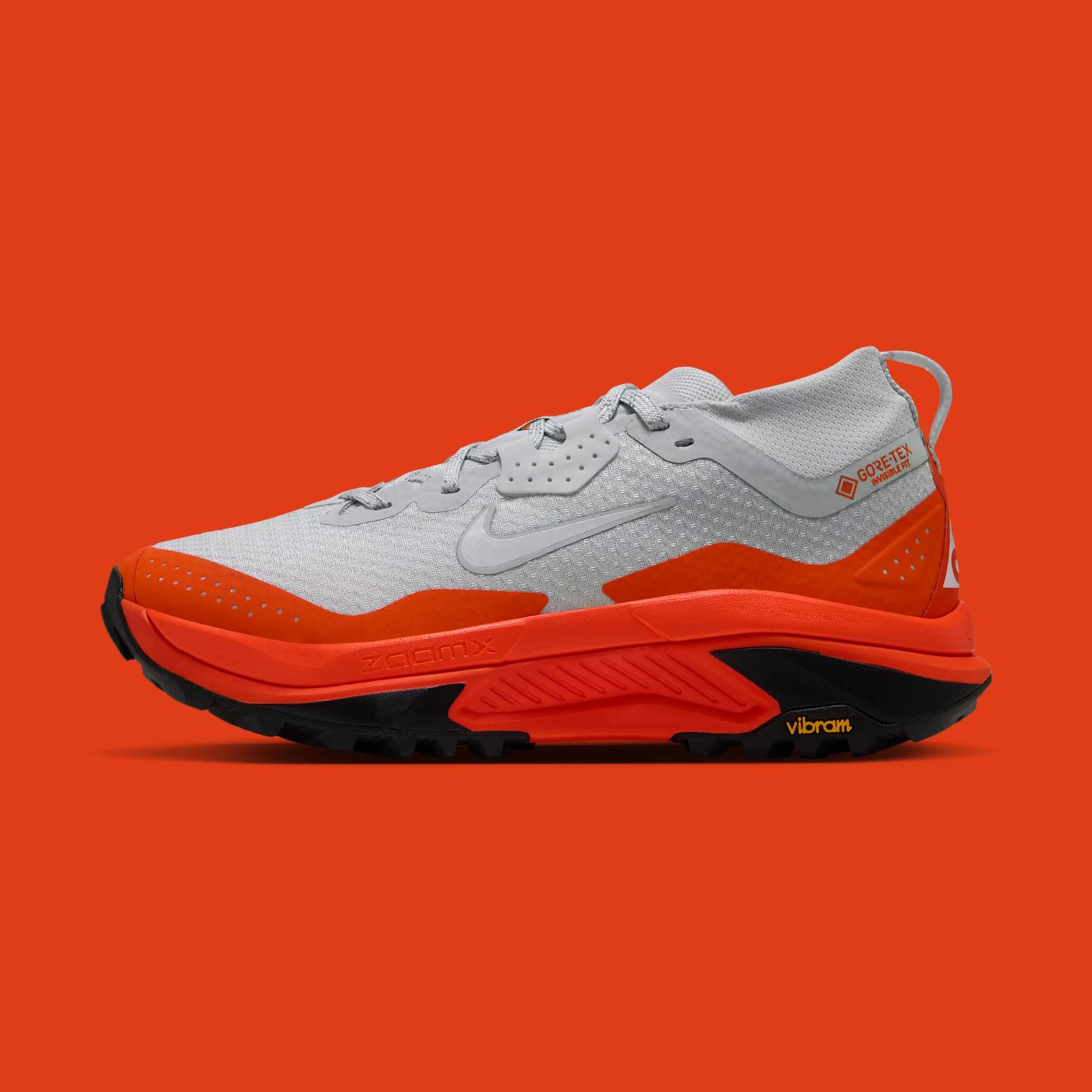 Nike ACG Zegama Trail Gore-Tex W "Light Silver & Safety Orange" drops September 25th, 2026