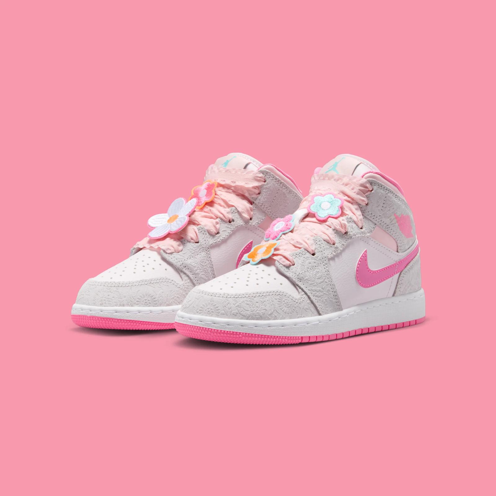 Air Jordan 1 Mid SE GS "Pink Bloom" drops April 1st, 2026