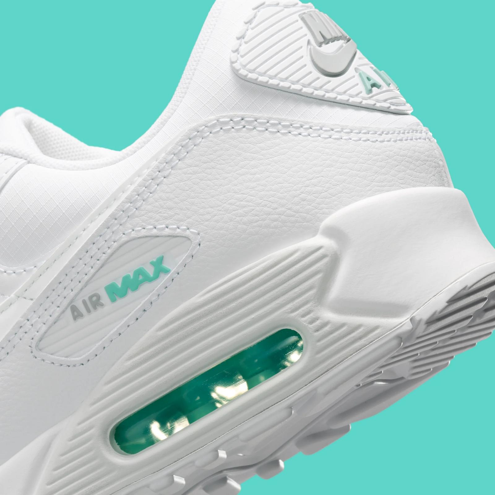 Nike Air Max 90 "White & Hyper Turquoise" drops April 1st, 2026