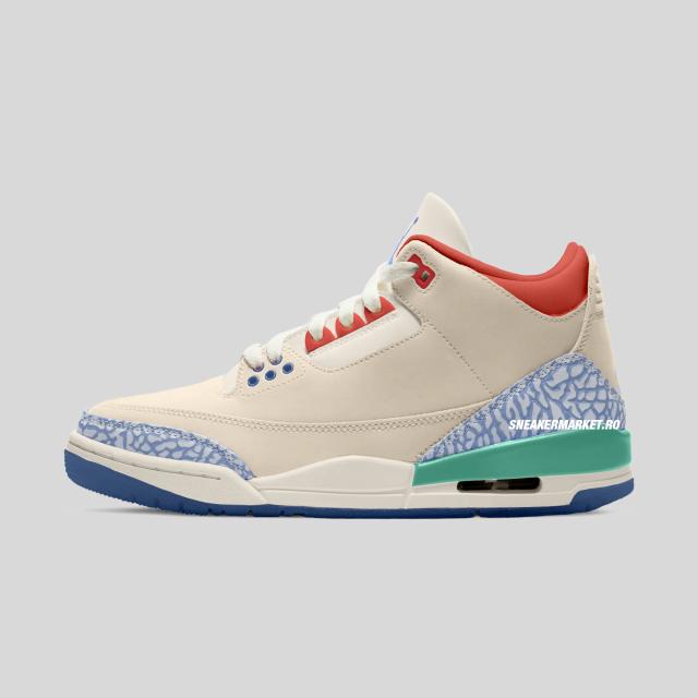Air Jordan 3 Retro GS "Chalk & Track Red"
