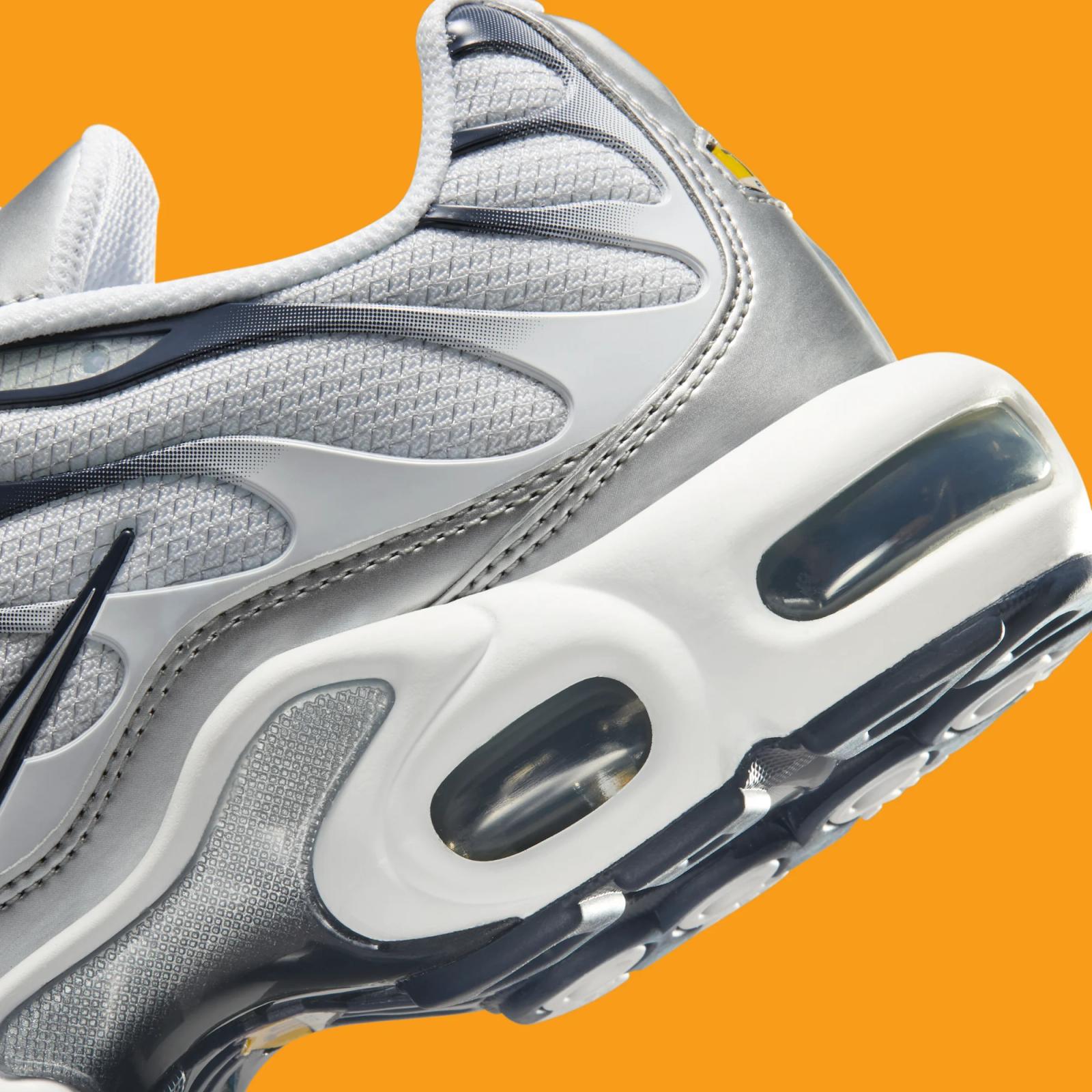 Nike Air Max Plus W "Metallic Silver" drops April 1st, 2026