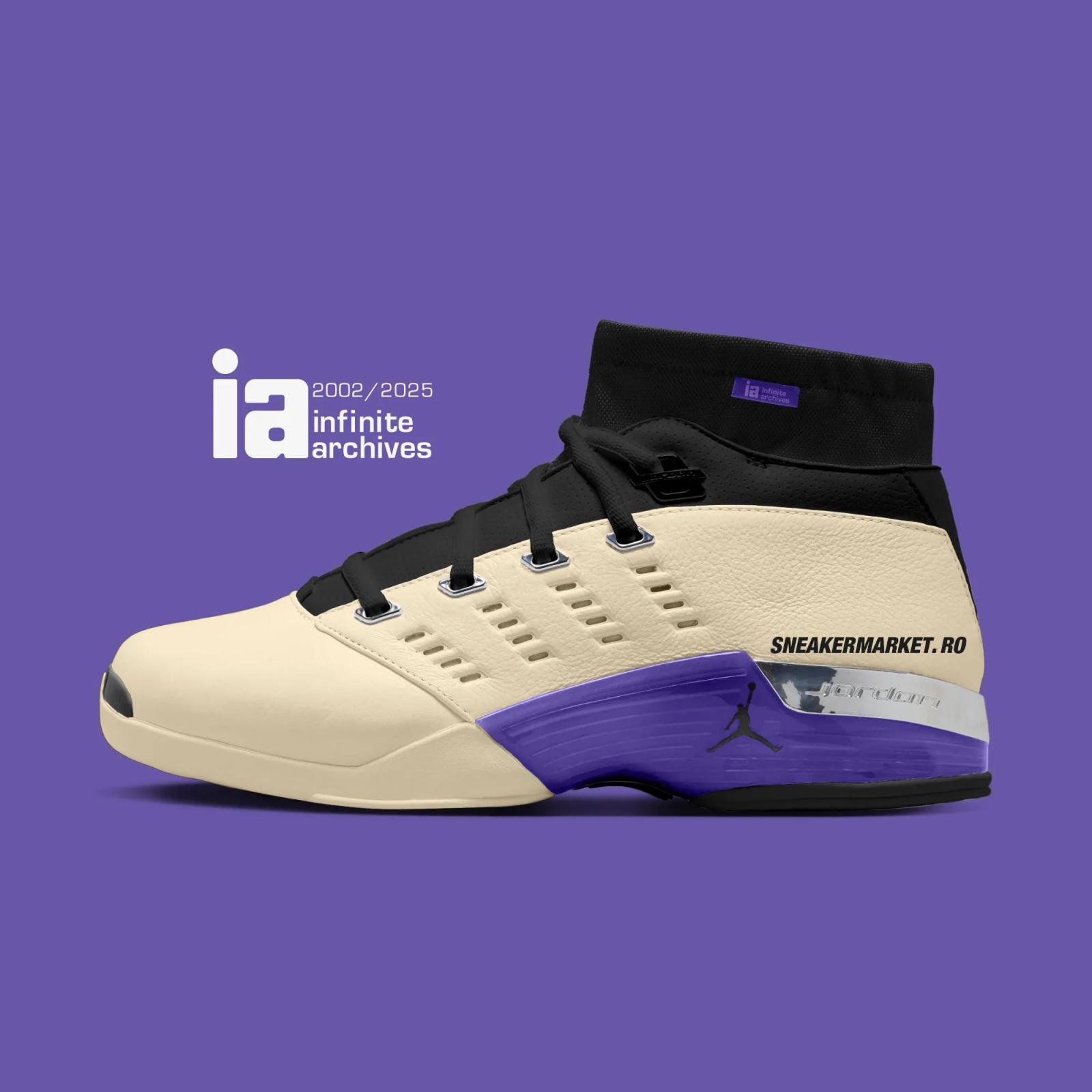 Infinite Archives x Air Jordan 17 Retro Low Beach Metallic Silver Black IH0177-200 Release Date 2025