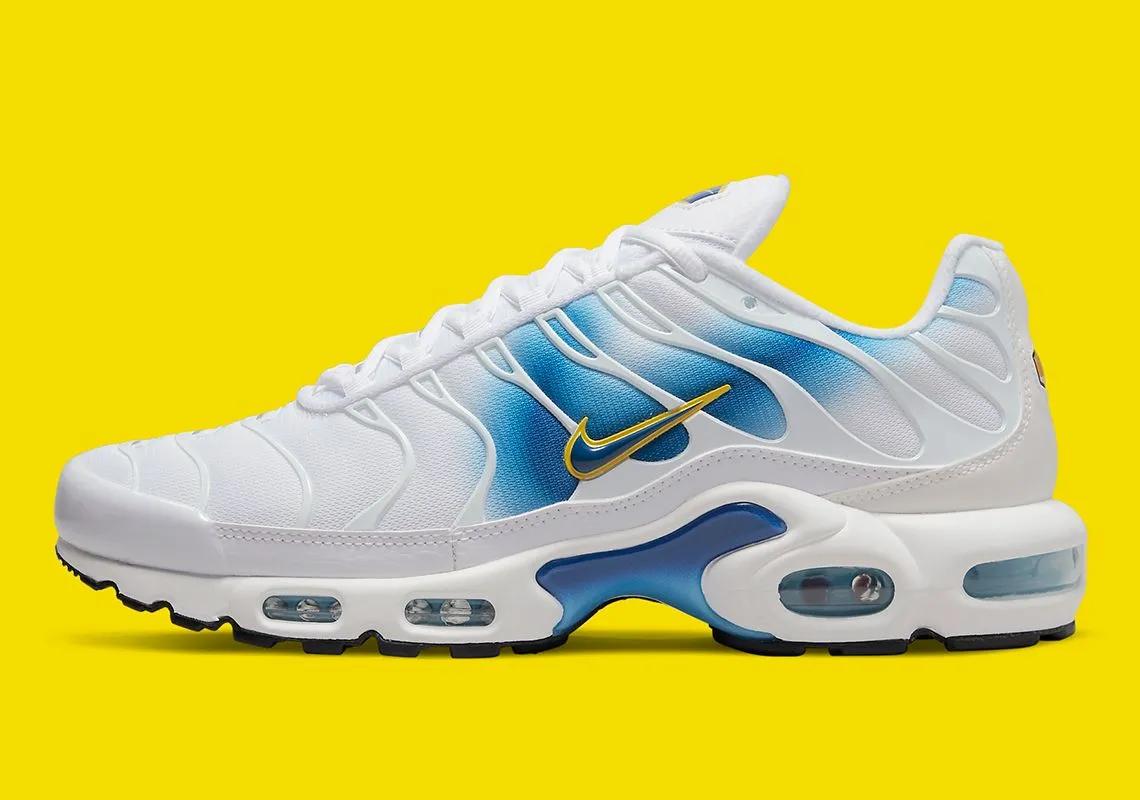 Nike Air Max Plus White Blue Yellow