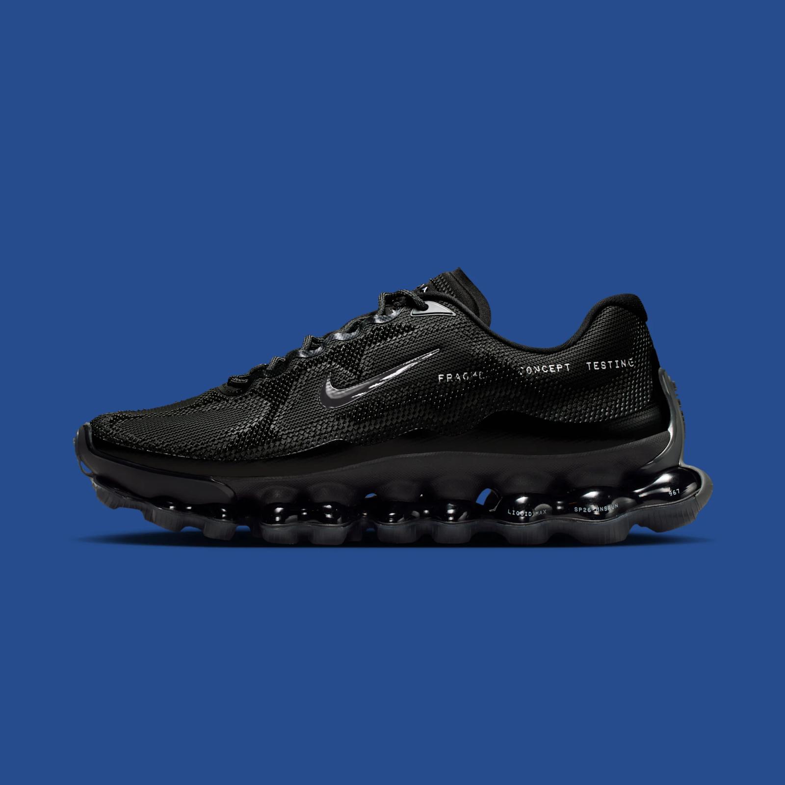 Fragment x Nike Liquid Max "Black" drops in 2026