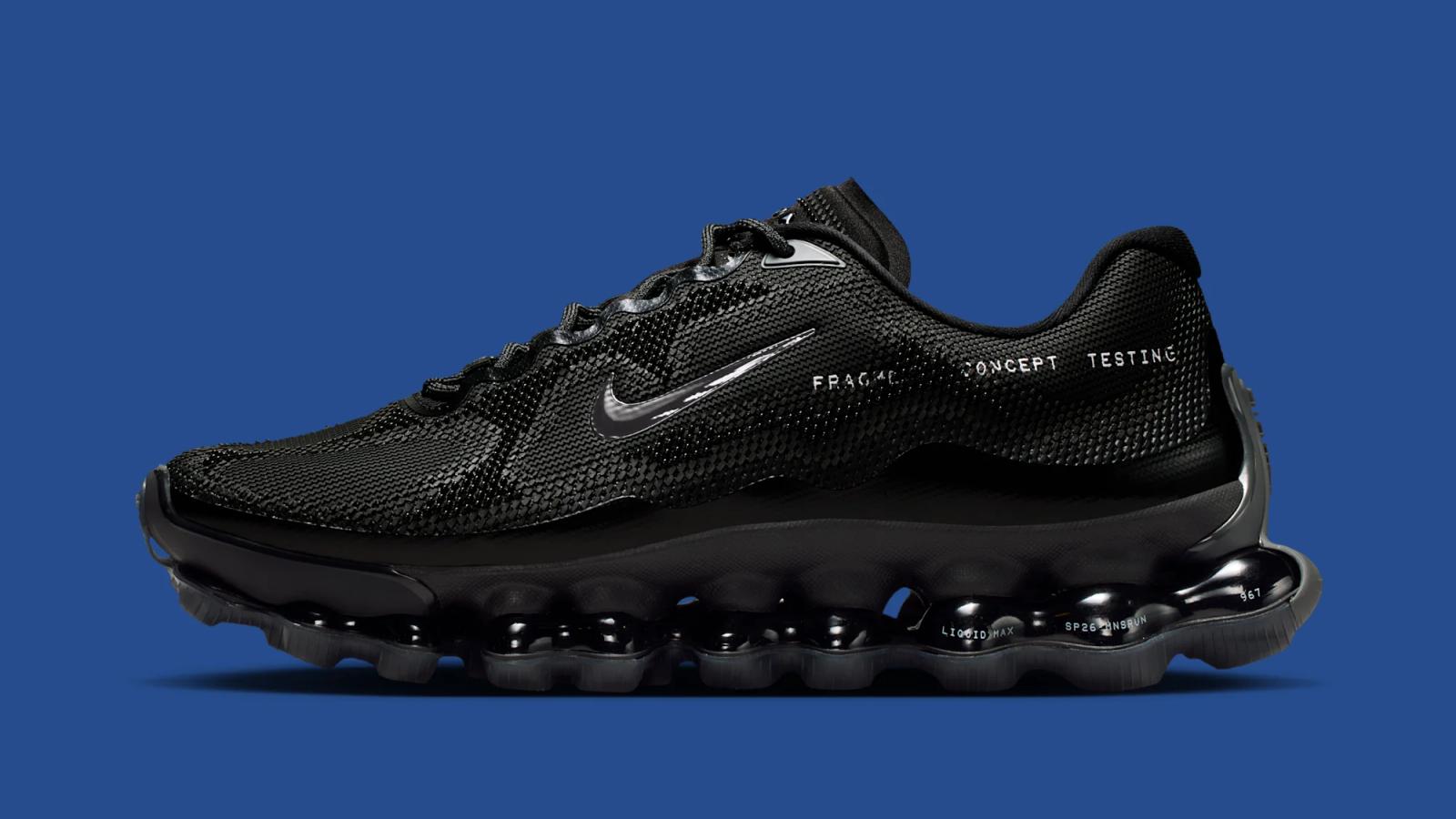 Fragment x Nike Liquid Max "Black" drops in 2026