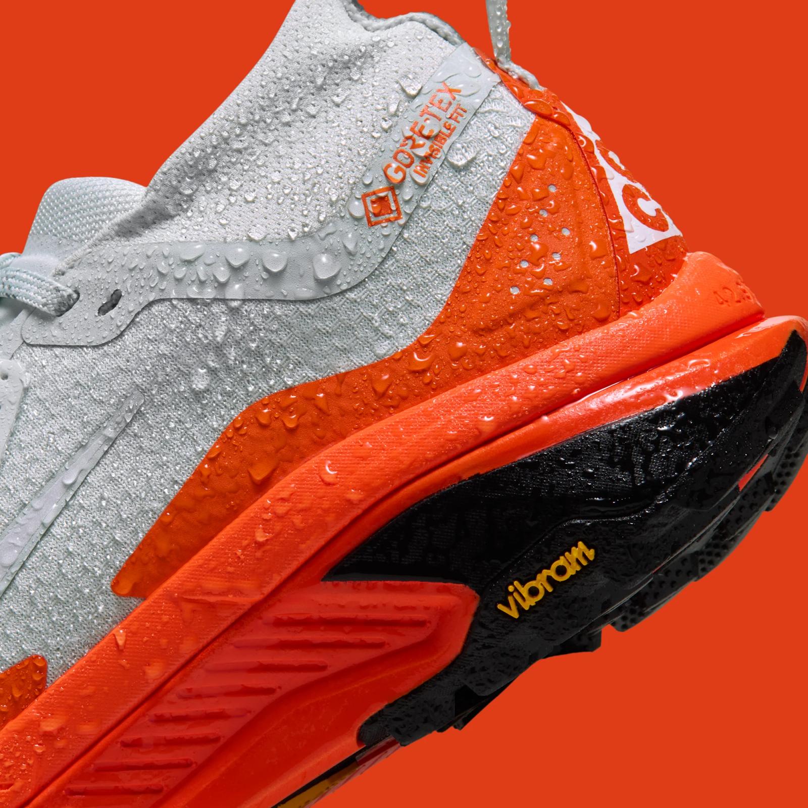 Nike ACG Zegama Trail Gore-Tex W "Light Silver & Safety Orange" drops September 25th, 2026