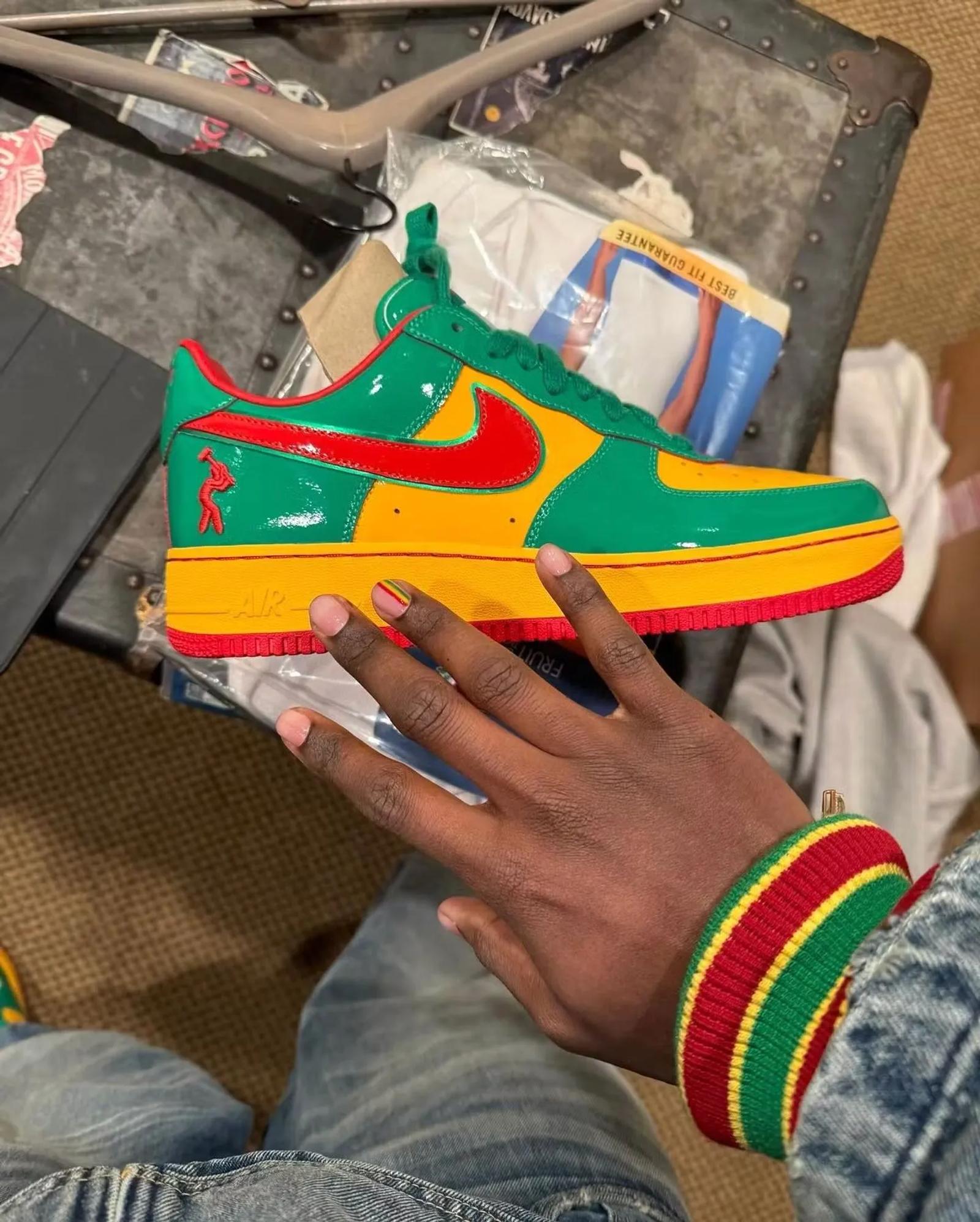 Lil Yachty x Nike Air Force 1 Low Concrete Boys Lucky Green Mystic Red University Gold IH4383-300 Release Date