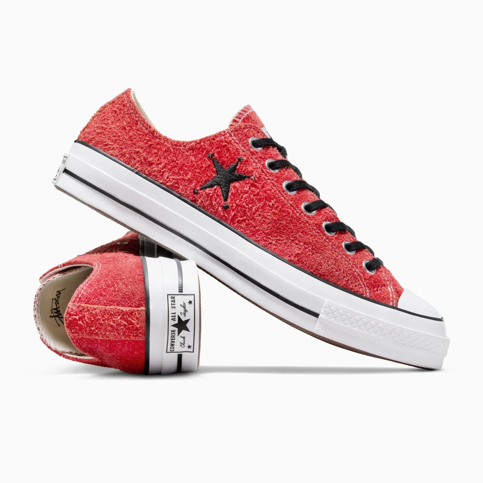 Stussy x Converse Chuck 70 Low Poppy Red A07664C
