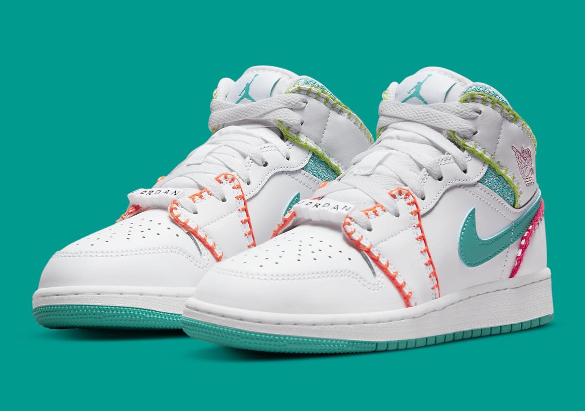 Air Jordan 1 Mid SE GS Knitted