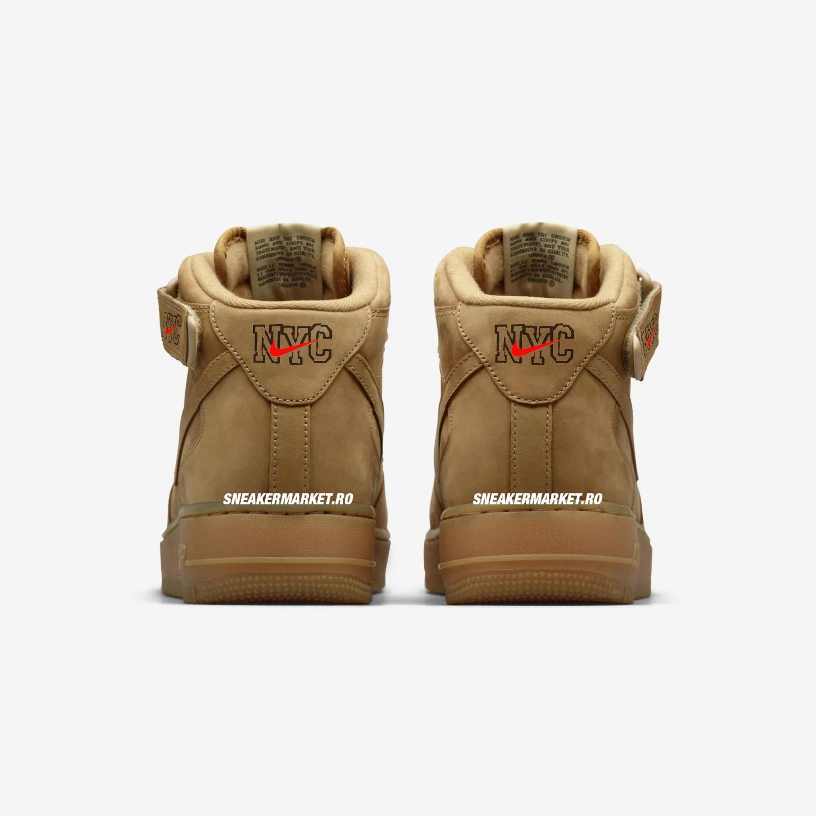 Nike Air Force 1 Mid Premium QS Flax New York 715889-201 2025 Release Date Holiday