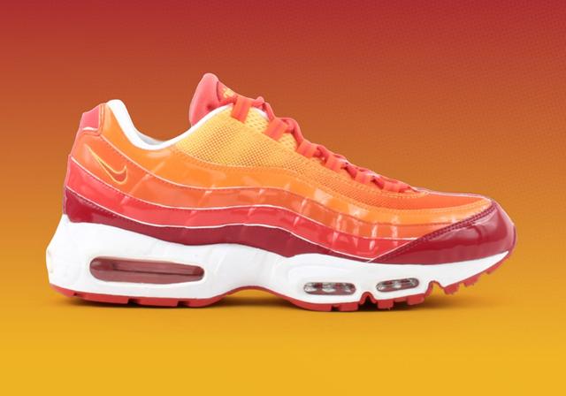 Nike Air Max 95 Big Bubble QS "Human Torch" Deep Red/Orange Blaze/Varsity Maize/Max Orange/Shock Orange/White