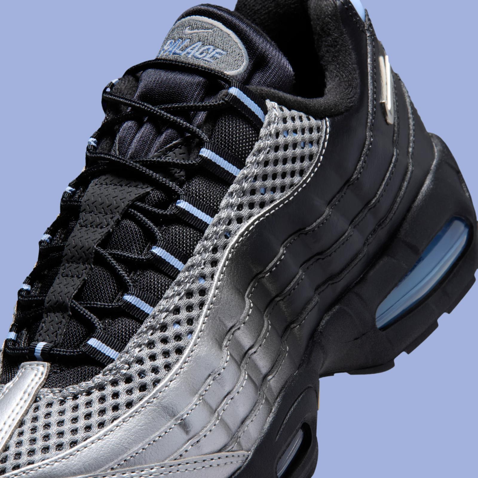Palace x Nike Air Max 95 Big Bubble "Metallic Silver" drops April 10th, 2026