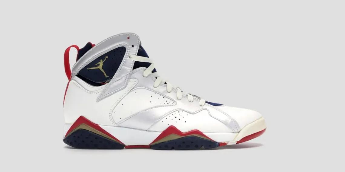 Air Jordan 7 Olympics 1992 White Midnight Navy True Red 130157-110