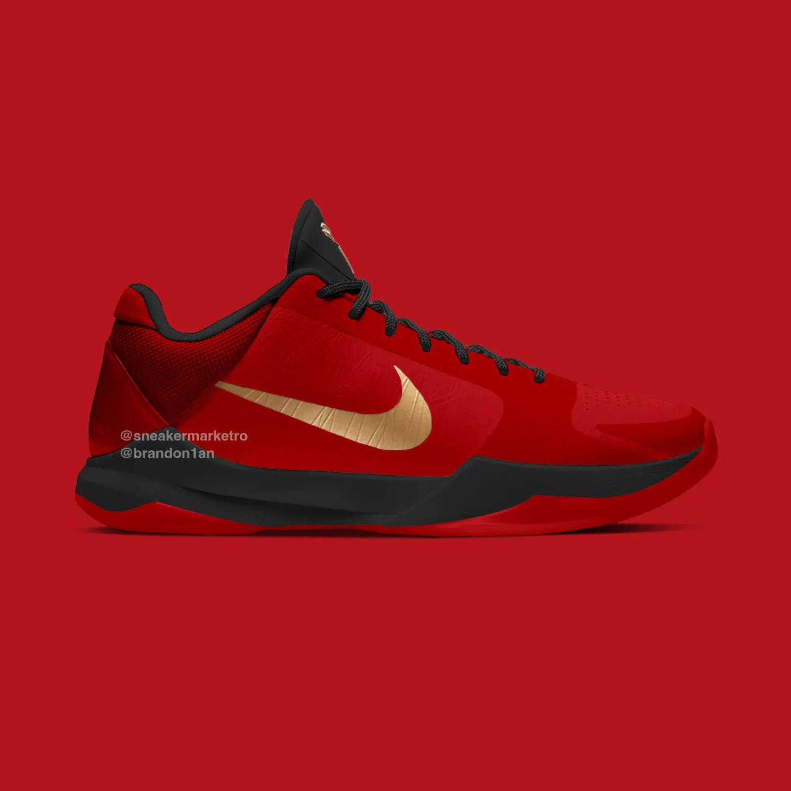 Nike Kobe 5 Protro University Red / Metallic Gold HF5182-600