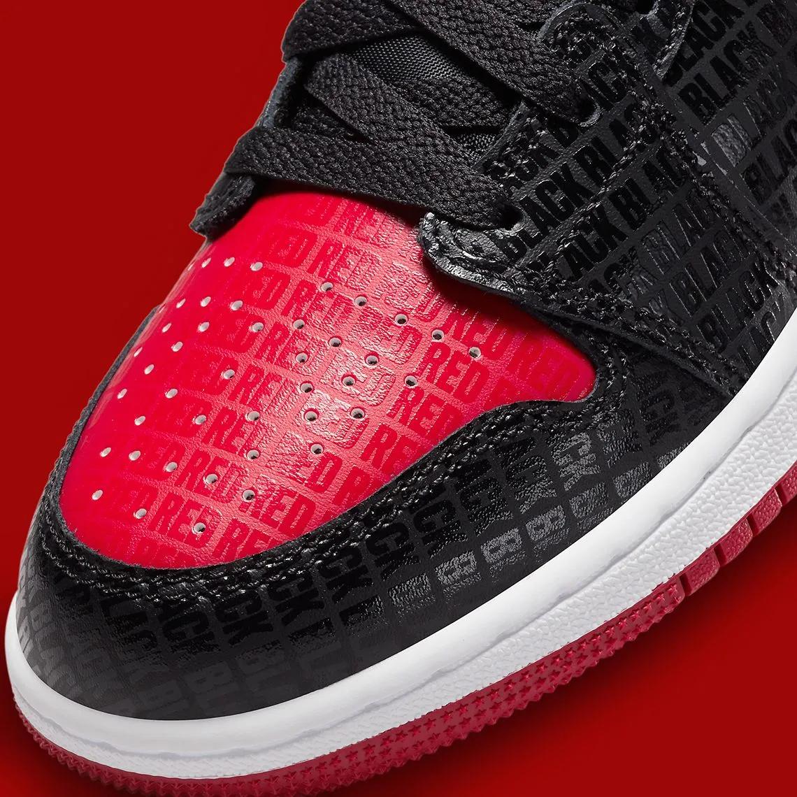 Air Jordan 1 Mid GS Bred Black + Red