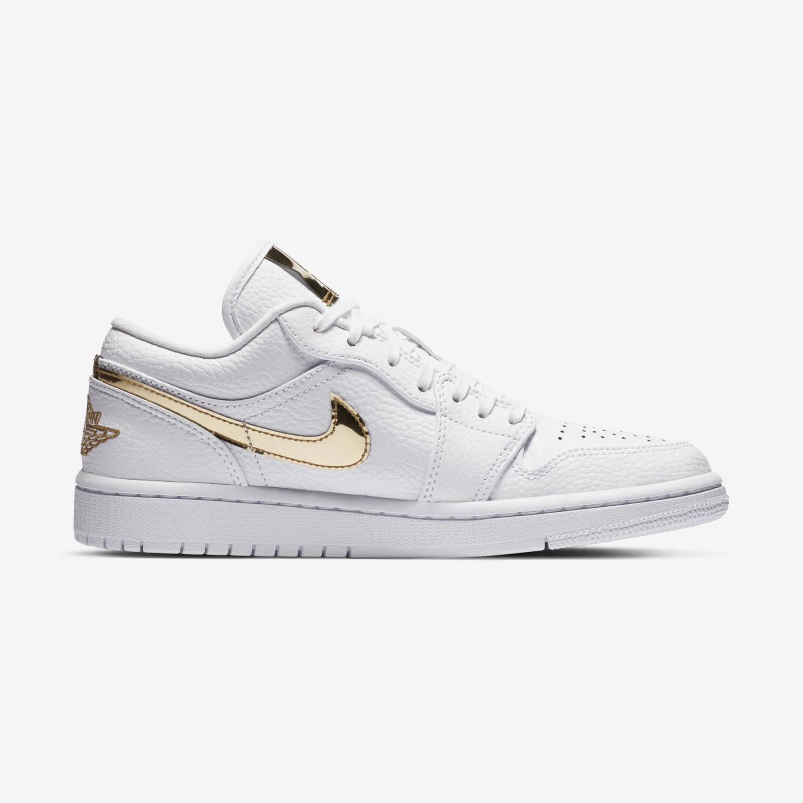Air Jordan 1 Low White Metallic Gold 2024 Restock CZ4776-100