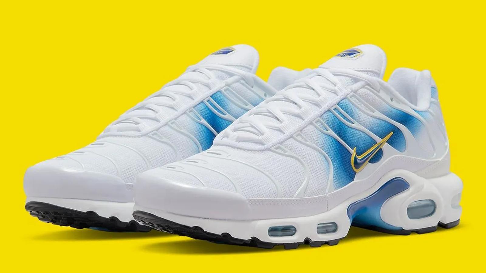 Nike Air Max Plus White Blue Yellow