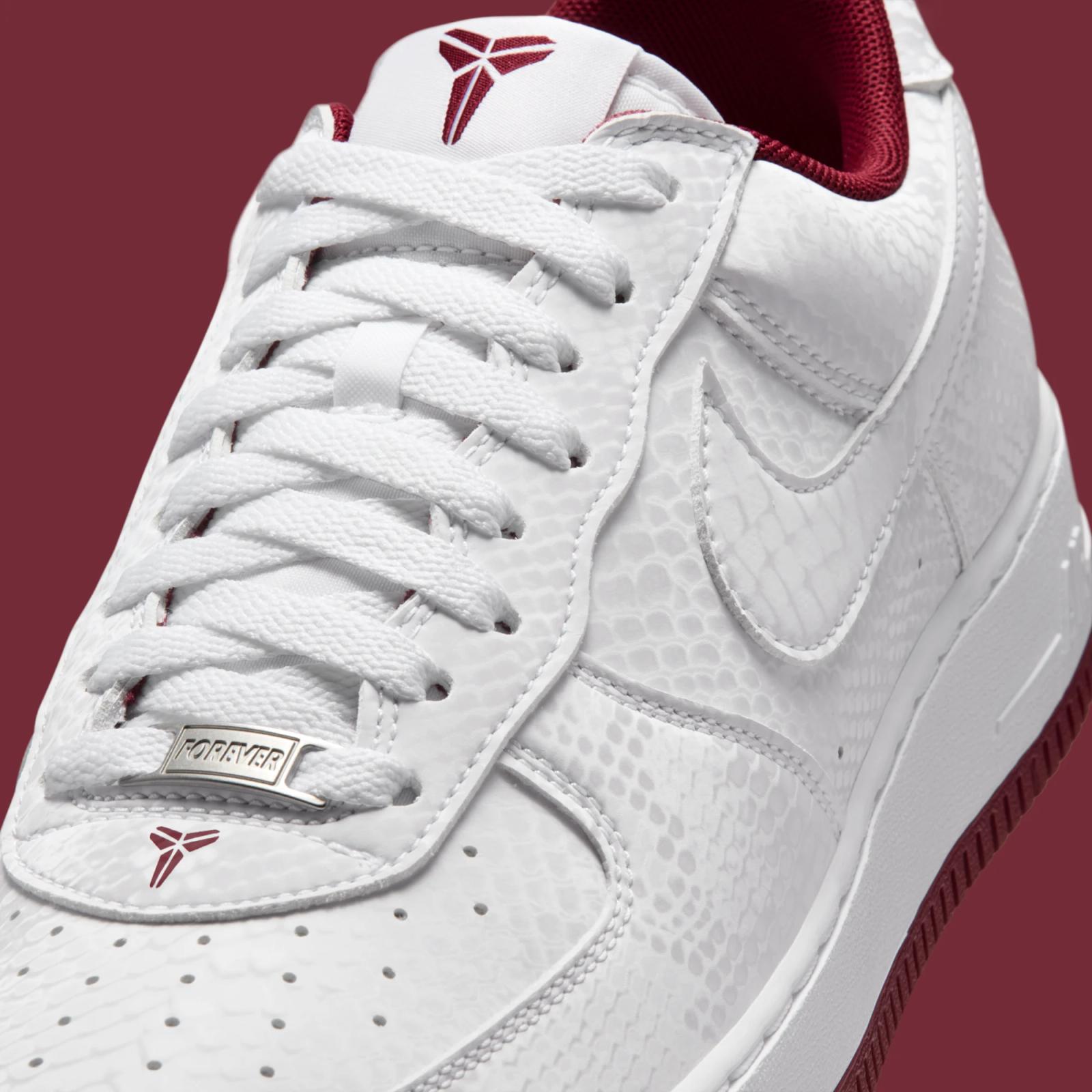 Kobe Bryant x Nike Air Force 1 Low “White & Team Red” releasing in 2026