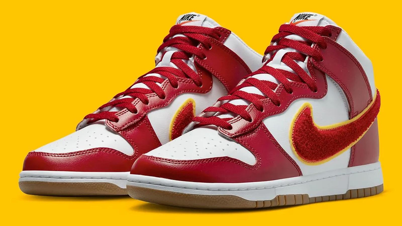 Nike Dunk High Chenille Gym Red