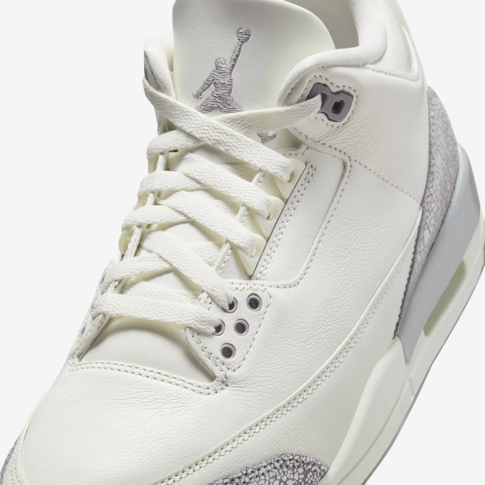 Air Jordan 3 Retro Sail Cement Grey CK9246-100 Release Date 2025