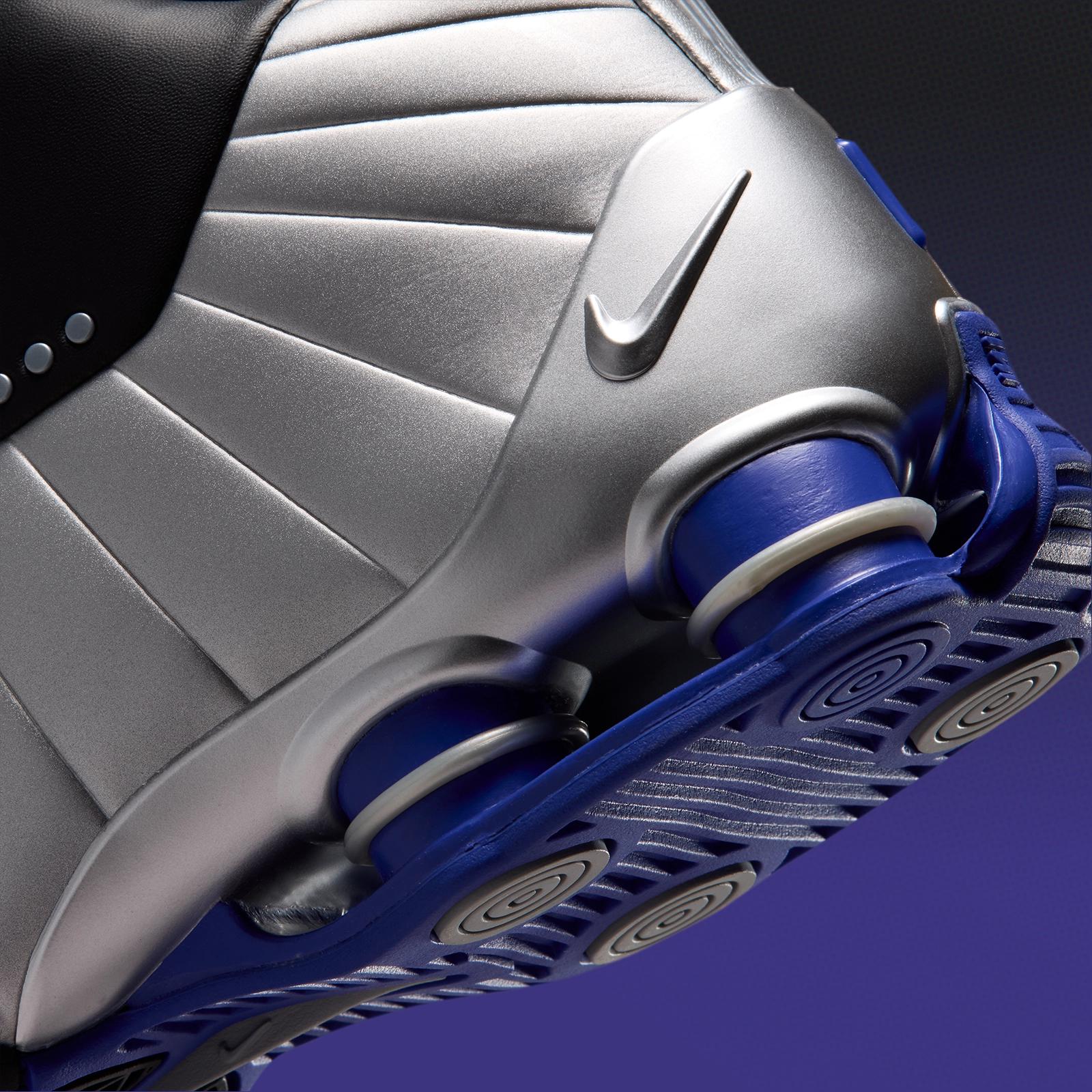 Nike Shox BB4 "Black / Silver / Lapis" returns August 28th, 2026