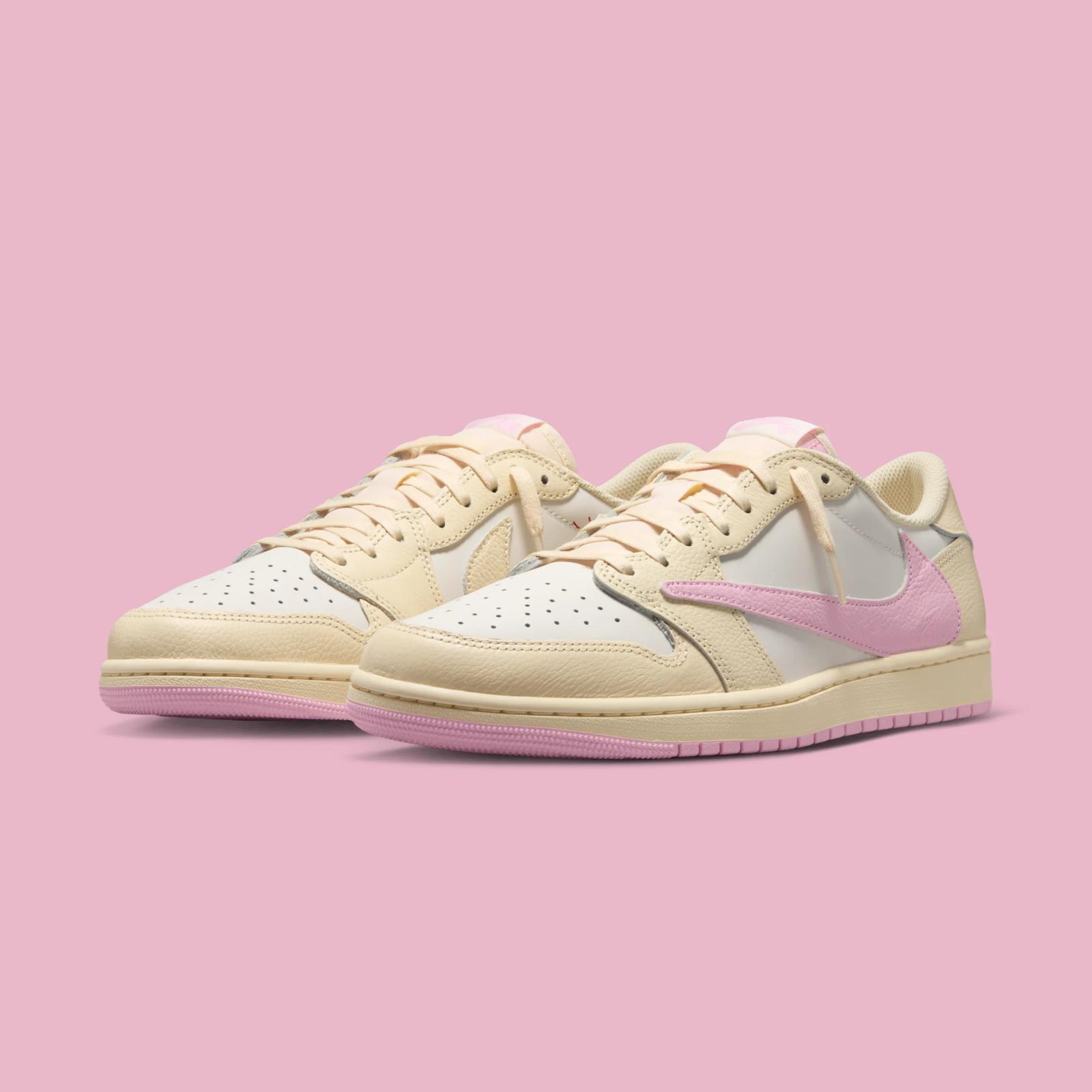 Travis Scott x Air Jordan 1 Retro Low OG “Muslin & Shy Pink” releasing in 2026