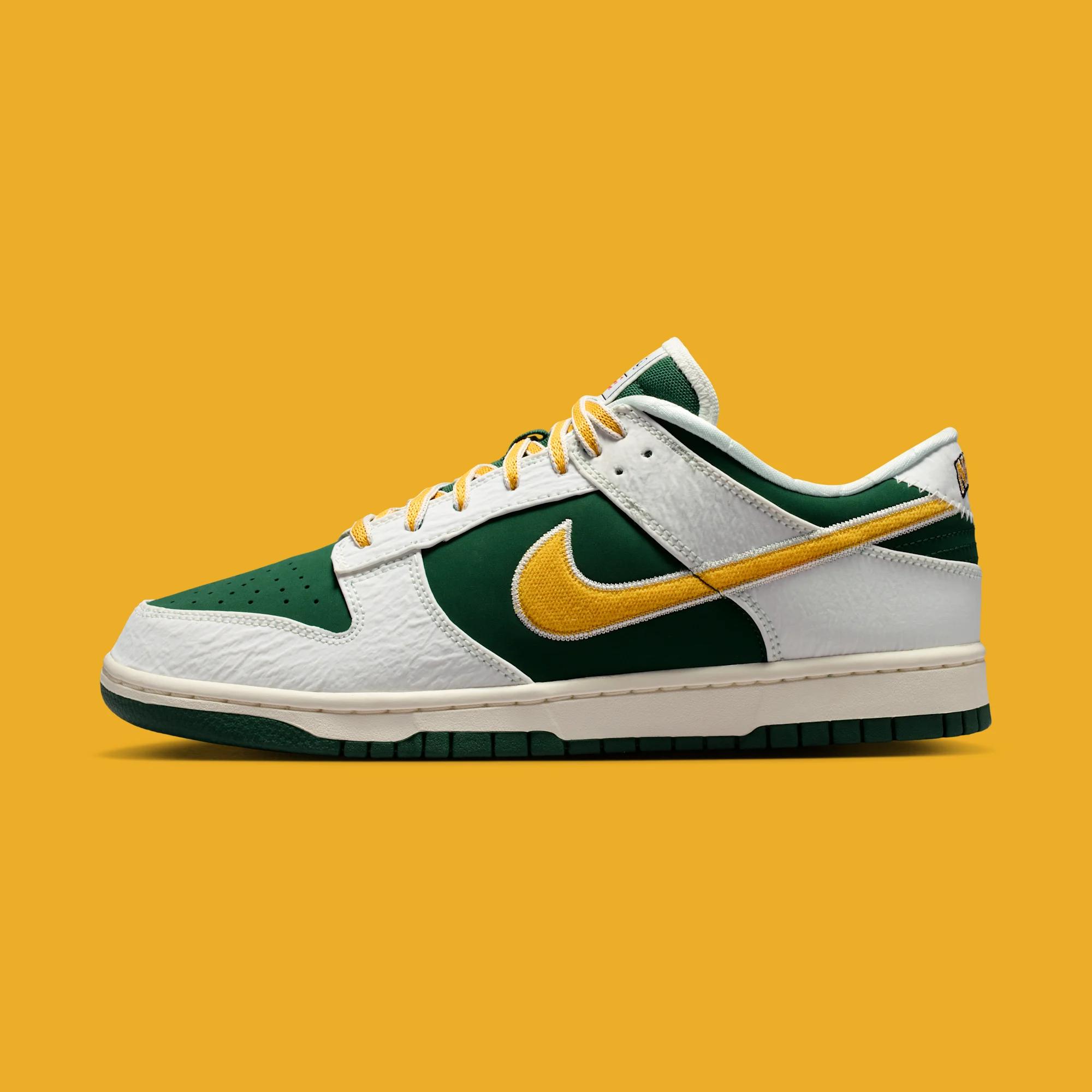 Nike Dunk Low Retro "Sail & University Gold" drops August 1st, 2026