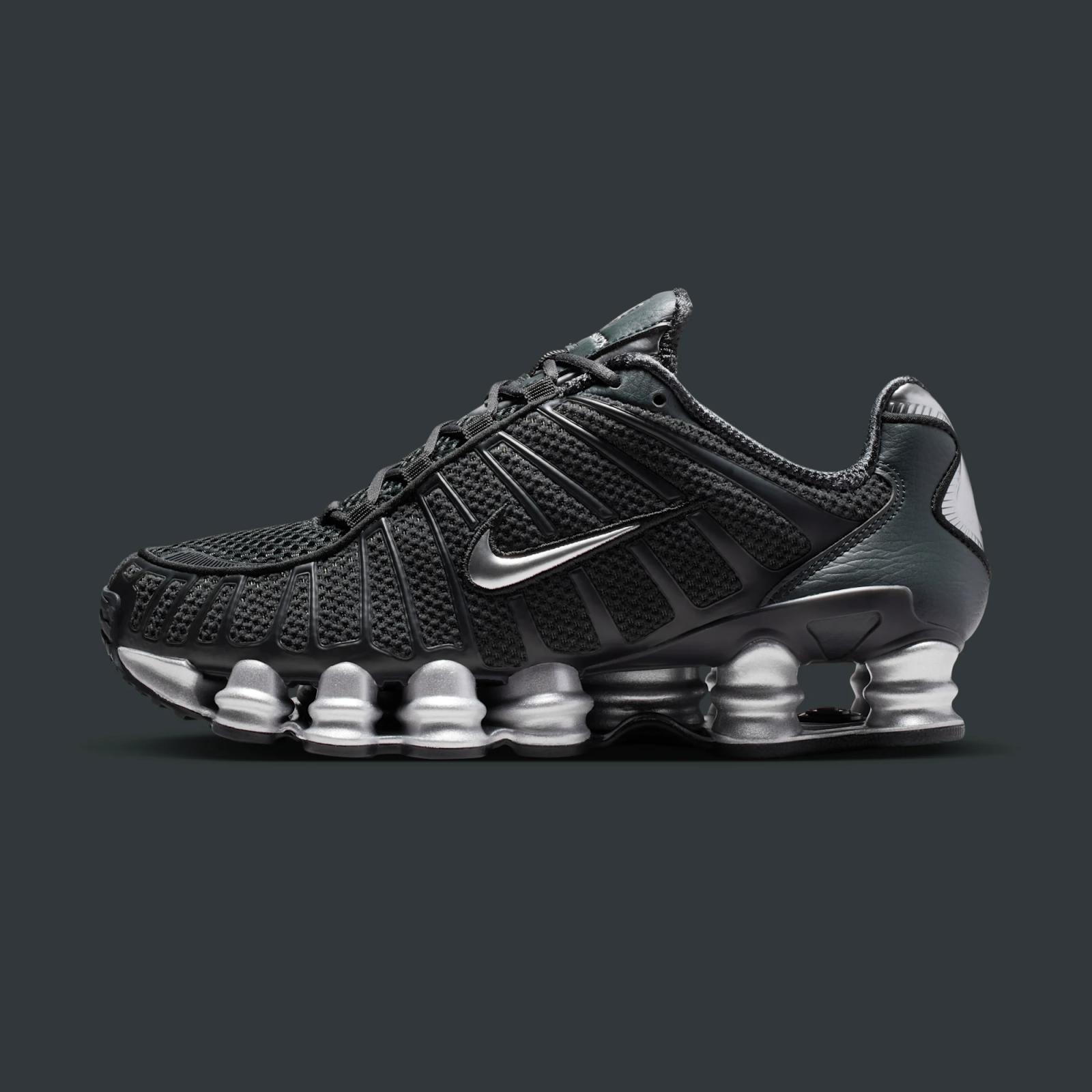 Nike Shox TL "Off Noir & Metallic Silver" drops in 2026