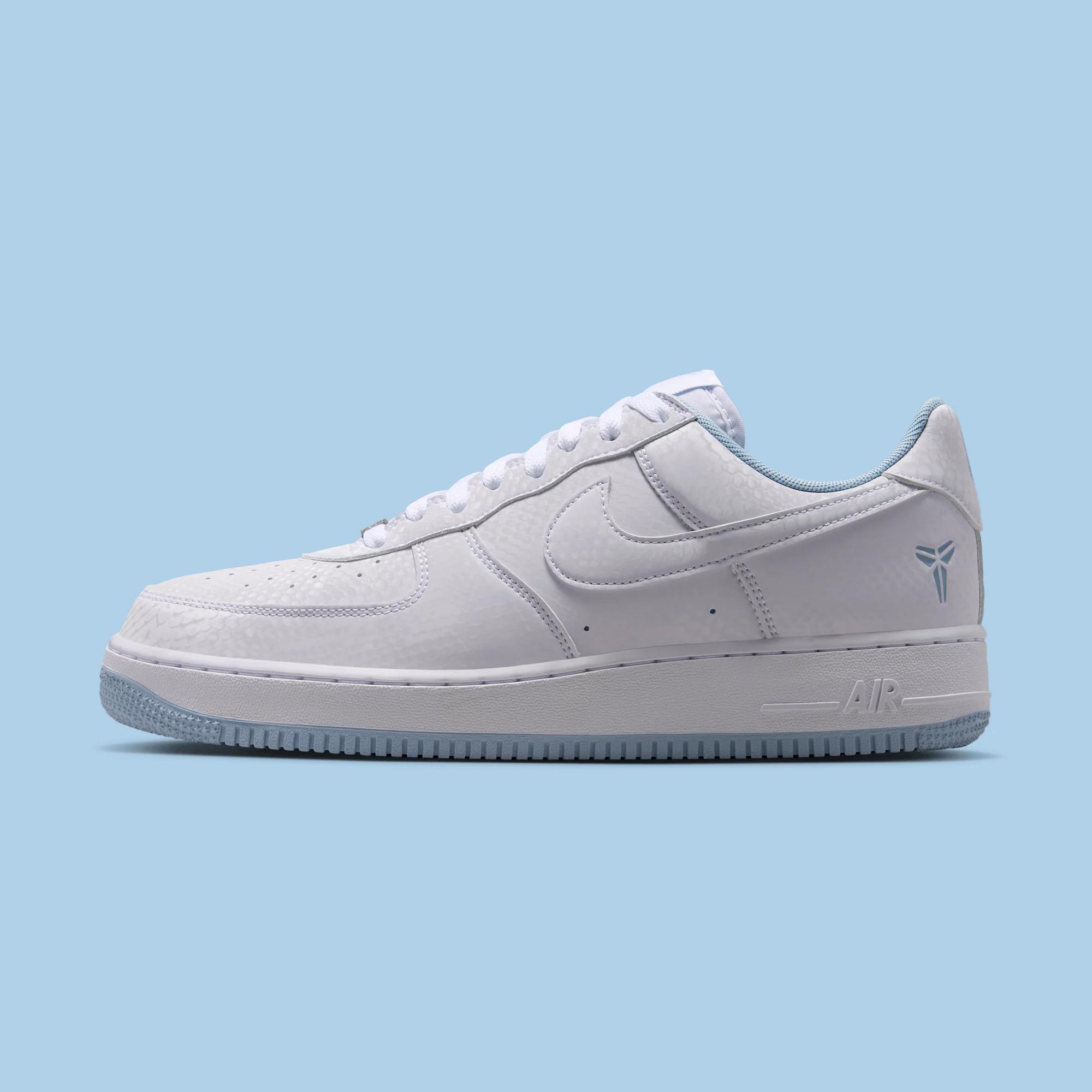 Kobe Bryant x Nike Air Force 1 Low "White & Armory Blue" drops September 1st, 2026