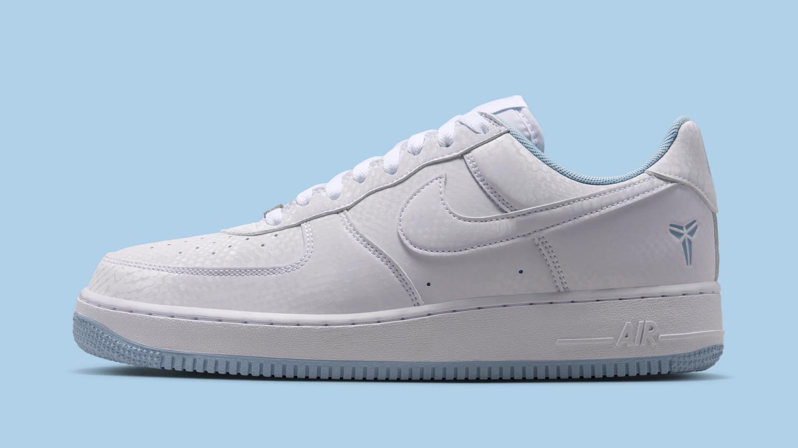 Kobe Bryant x Nike Air Force 1 Low "White & Armory Blue" drops September 1st, 2026