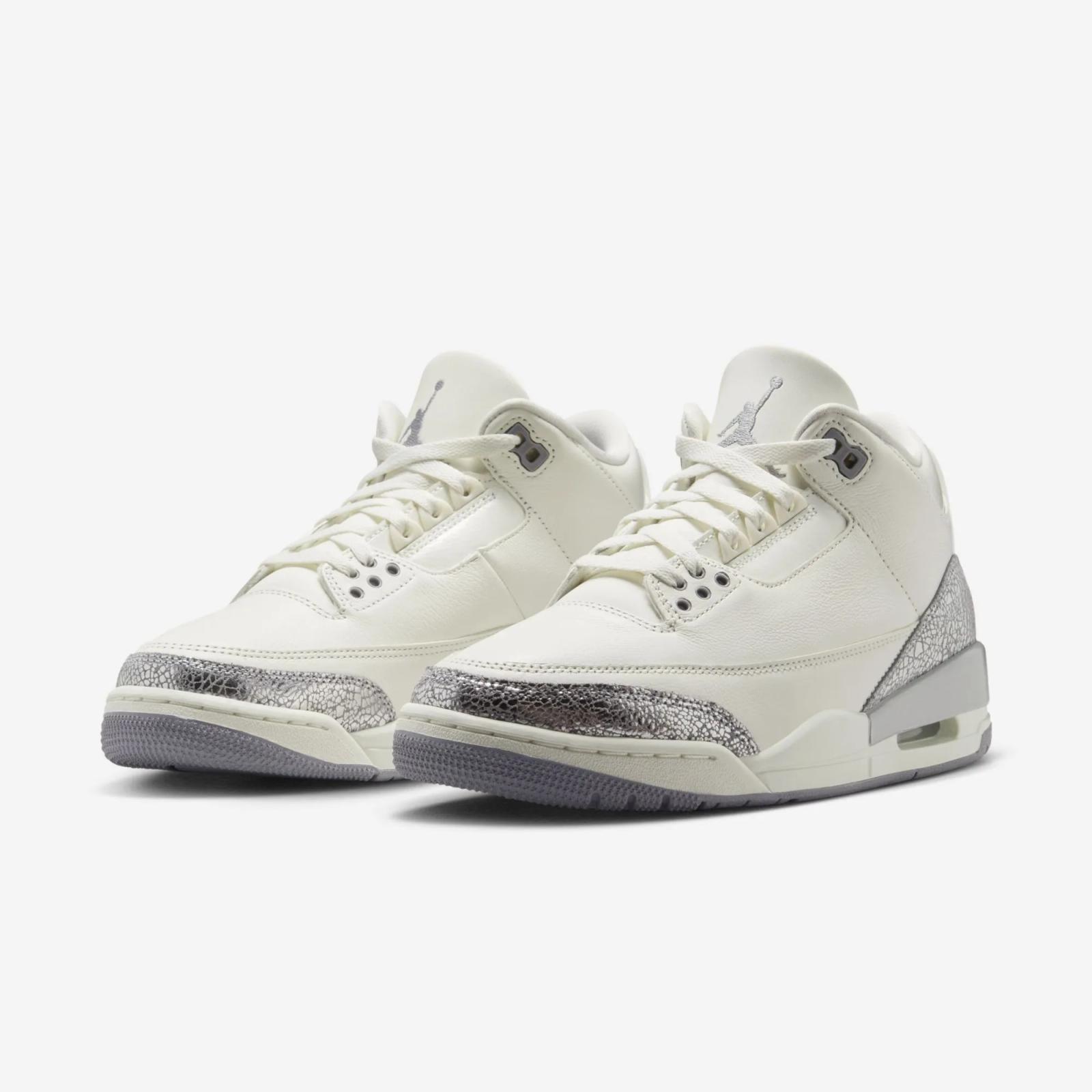 Air Jordan 3 Retro Sail Cement Grey CK9246-100 Release Date 2025