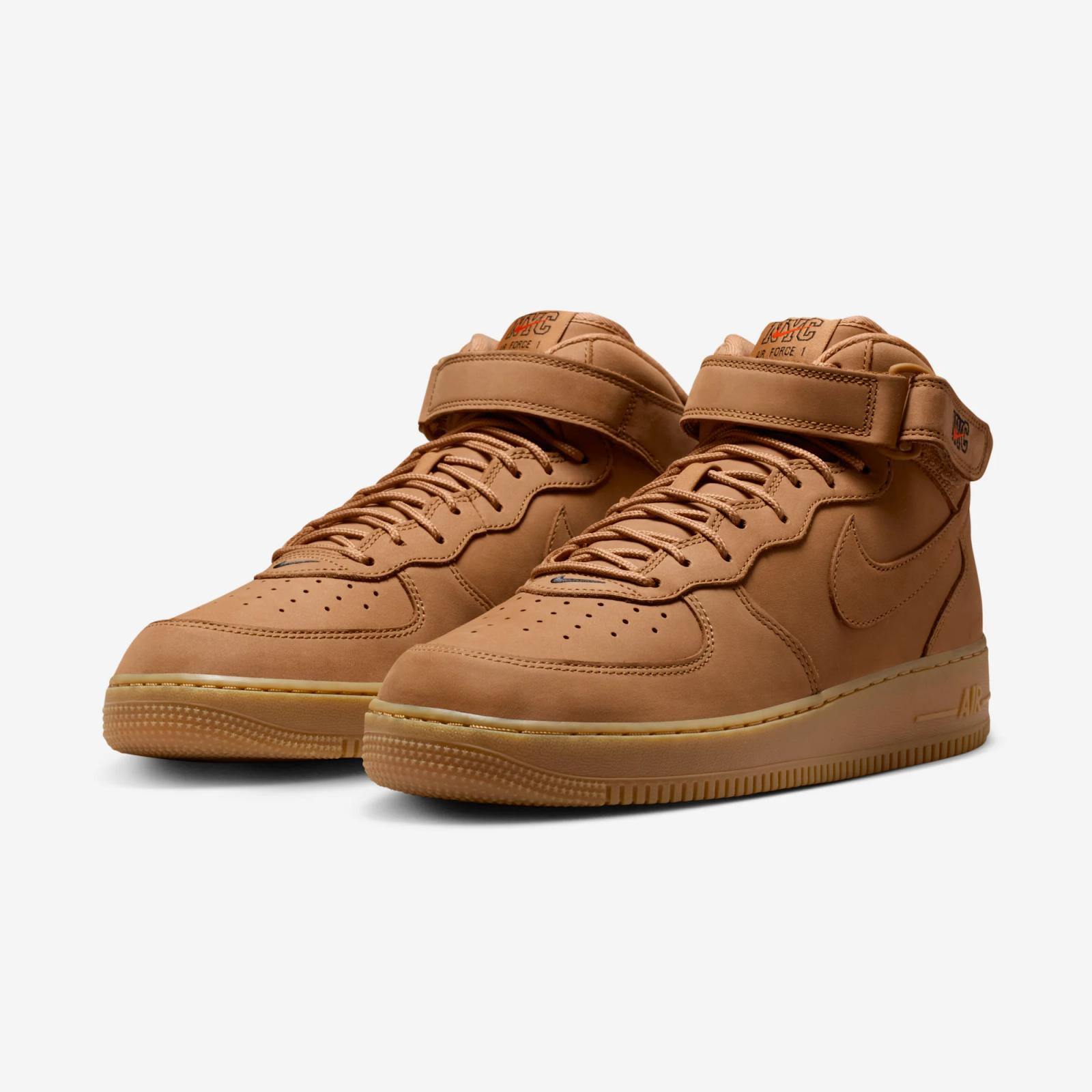 Nike Air Force 1 Mid Premium QS Flax New York 715889-201 2025 Release Date Holiday