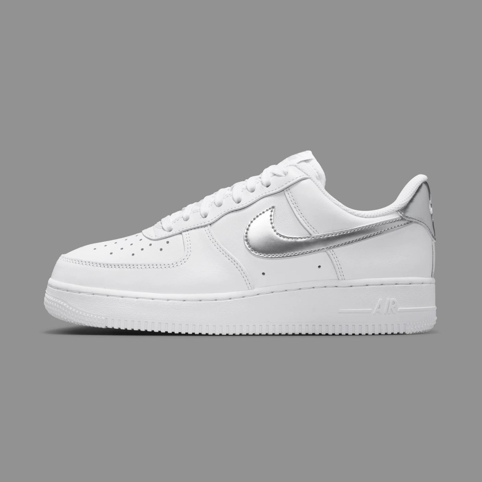 Nike Air Force 1 Low SE "White & Metallic Silver" drops July 1st, 2026