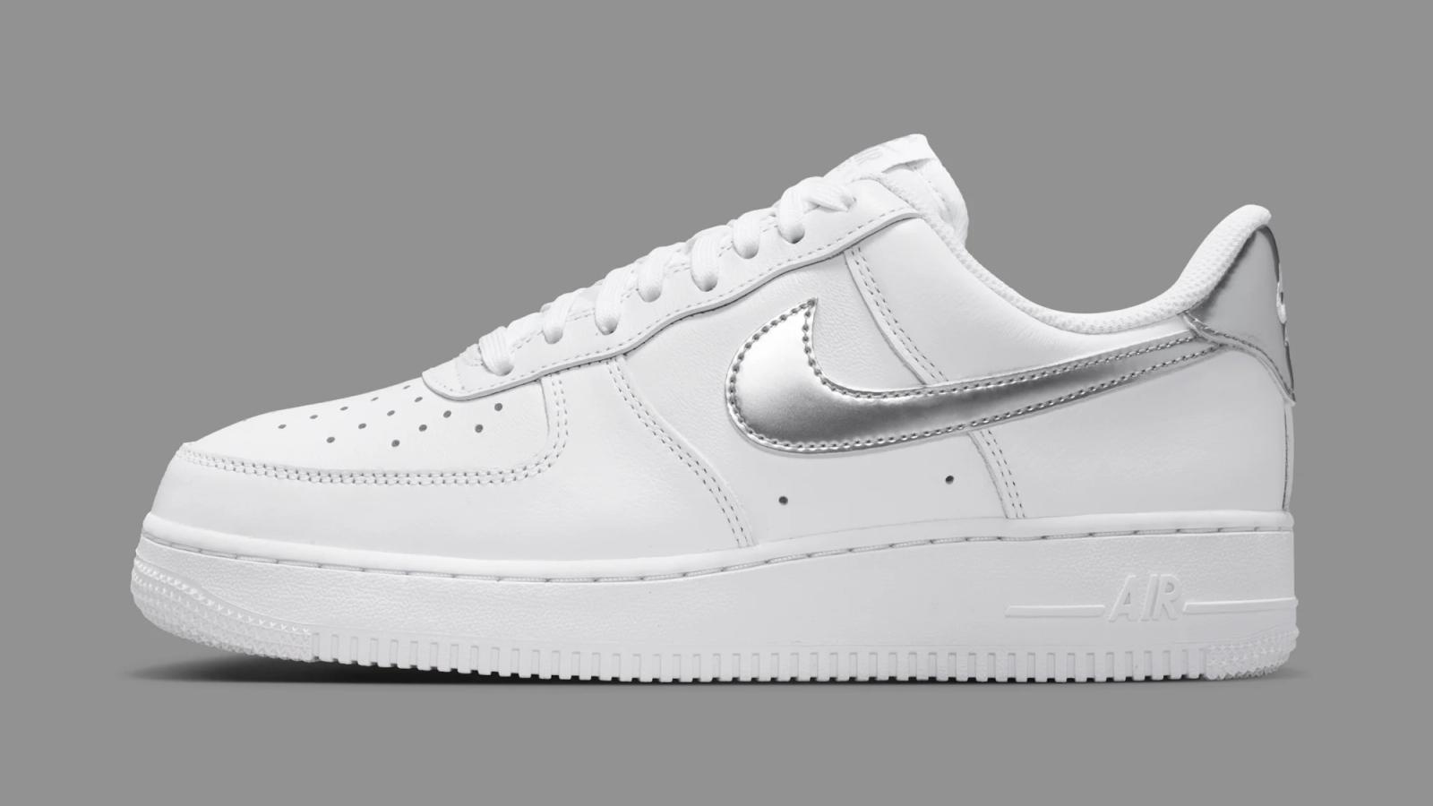 Nike Air Force 1 Low SE "White & Metallic Silver" drops July 1st, 2026