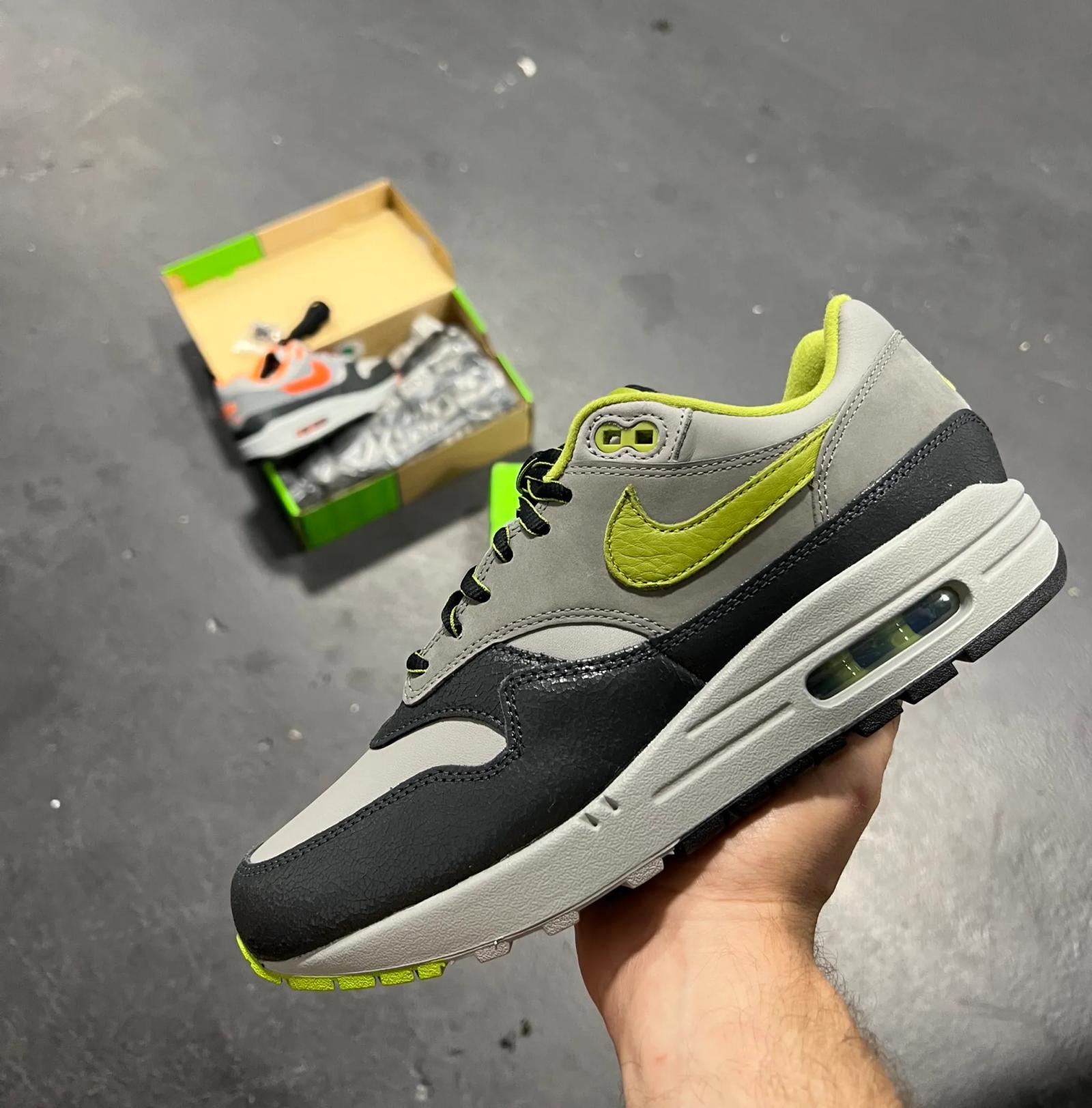 HUF x Nike Air Max 1 Anthracite / Pear HF3713-002