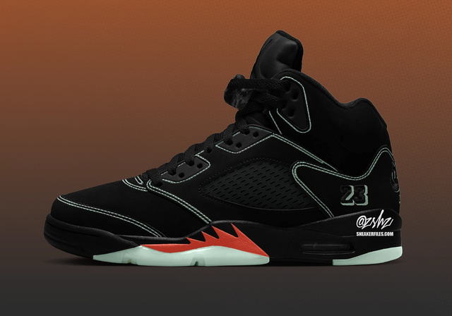 Air Jordan 5 Retro OG "Halloween" Black/Black/Picante Red