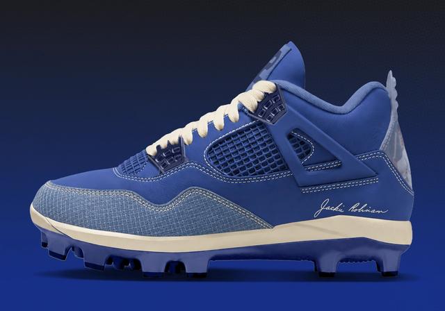 Air Jordan 4 Retro MCS "Jackie Robinson" Royal Blue/Dark Royal Blue/Lake Blue/Pale Ivory