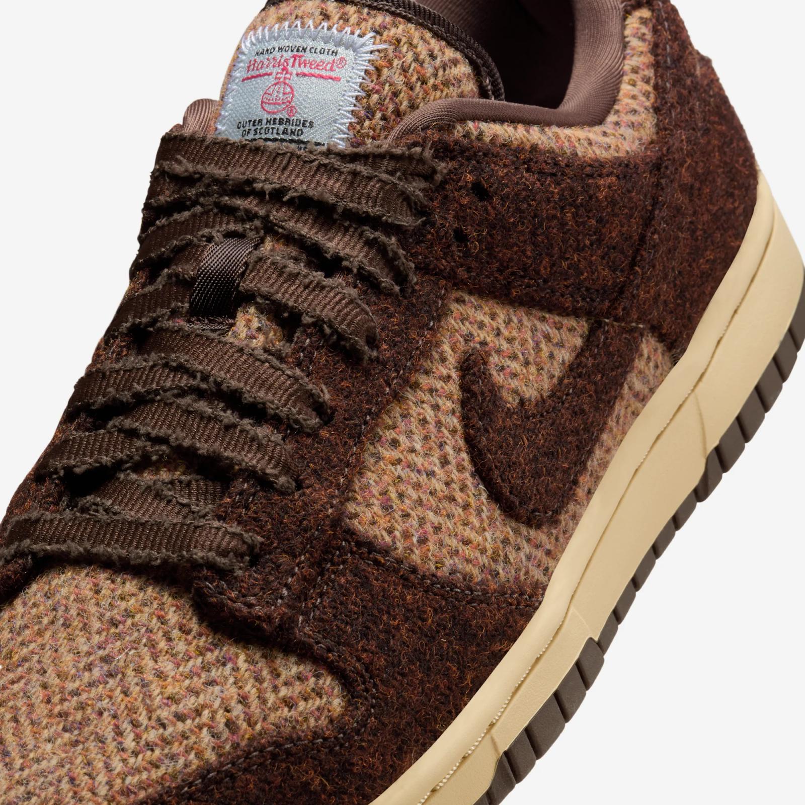 Harris Tweed x Nike Dunk Low QS Baroque Brown Violet Mist IO0052-200 Release Date 2025