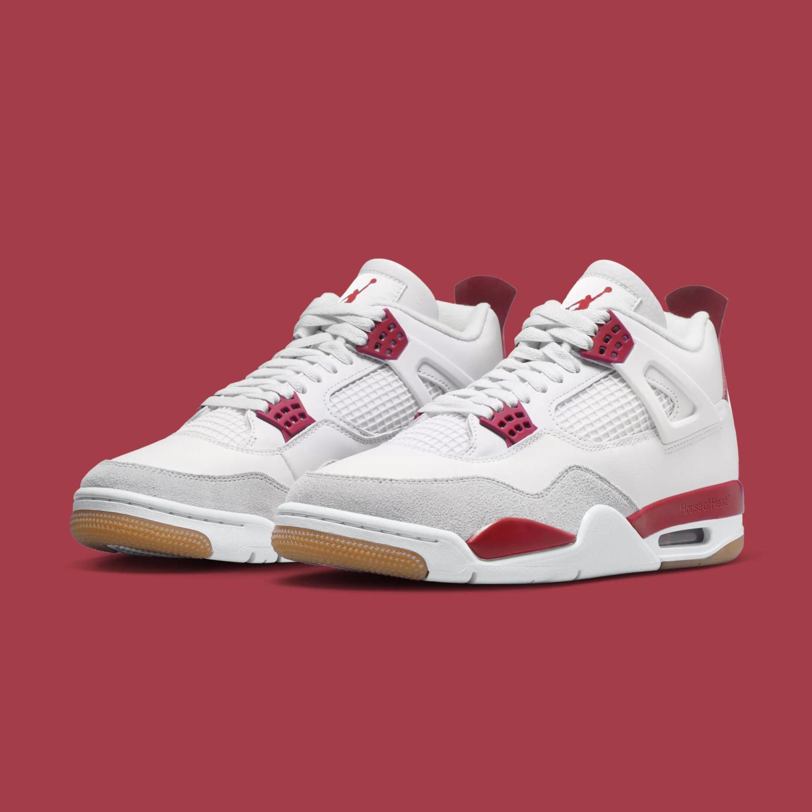 Nike SB x Air Jordan 4 Retro White Varsity Red DR5415-106