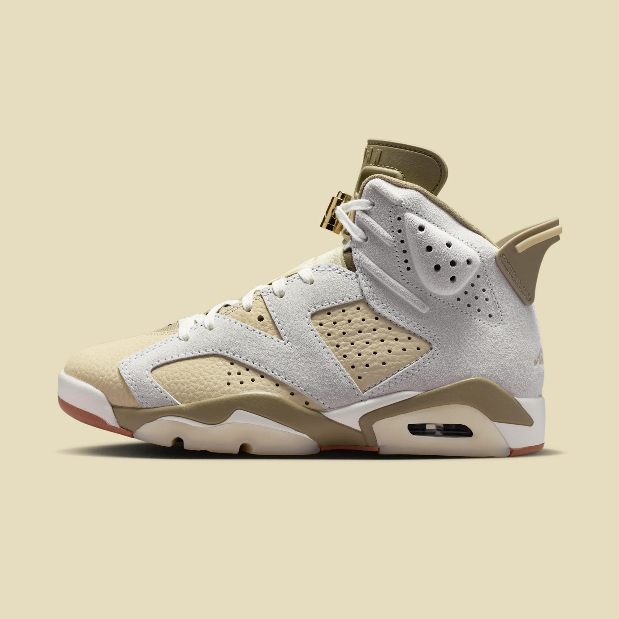 Air Jordan 6 Retro W "Sail & Light Khaki" releasing in 2026
