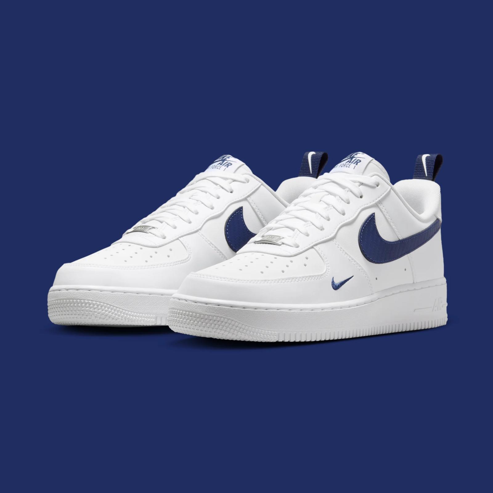 Nike Air Force 1 Low Tech "White & Midnight Navy" drops April 1st, 2026
