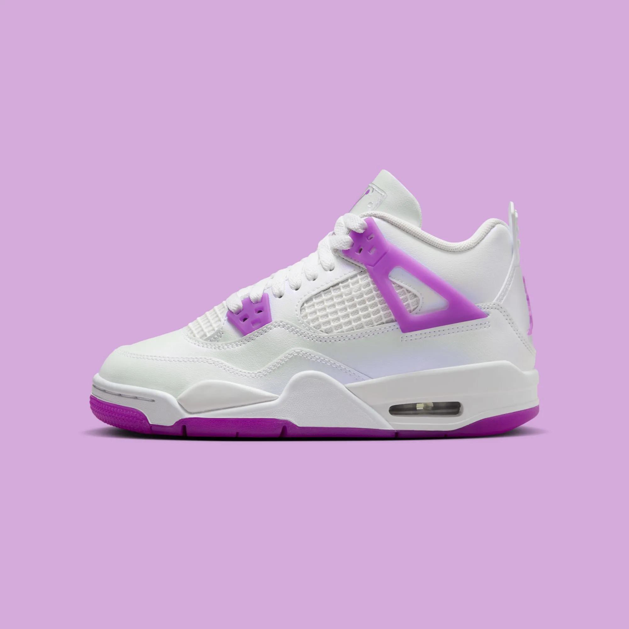 Air Jordan 4 Retro GS “White / Hyper Violet”